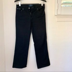 NWOT izod jeans boot cut wide leg black petite 4